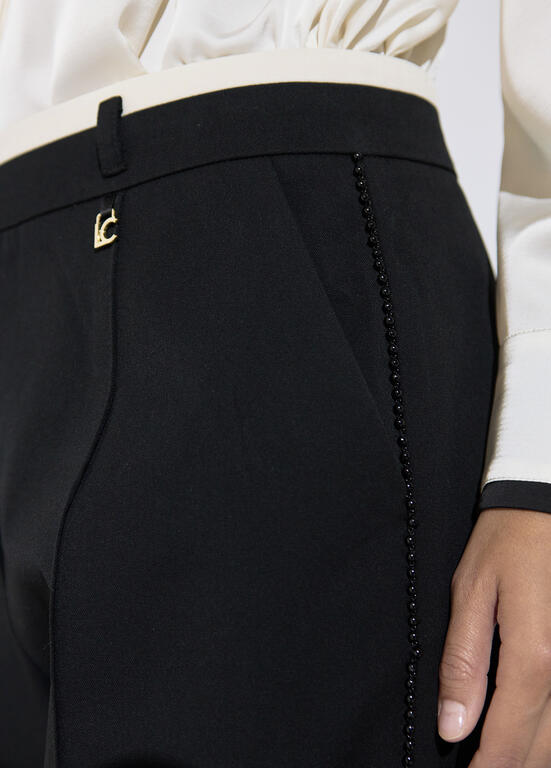 LOLA CASADEMUNT BLACK TROUSERS LF2614011 226