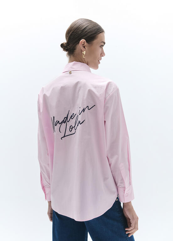 LOLA CASADEMUNT PINK EMBELLISHED BLOUSE LF2615021 226