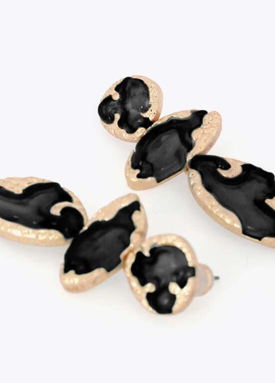 LOLA CASADEMUNT BLACK GOLD EARRINGS 2603056 126