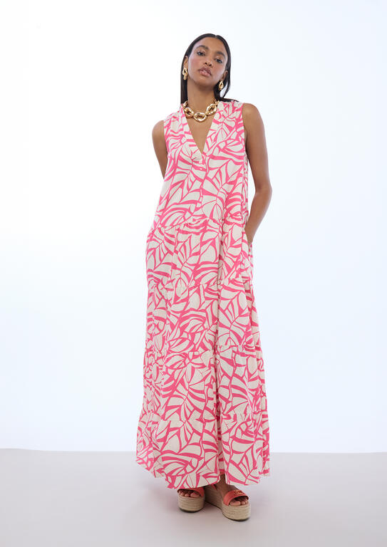 LOLA CASADEMUNT PINK PRINTED DRESS LS2616141 126