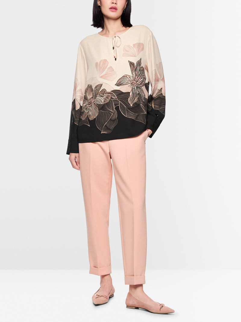 marc_cain_beige_floral_print_blouse_AC5108W07_shop_macbees_killarney_ireland