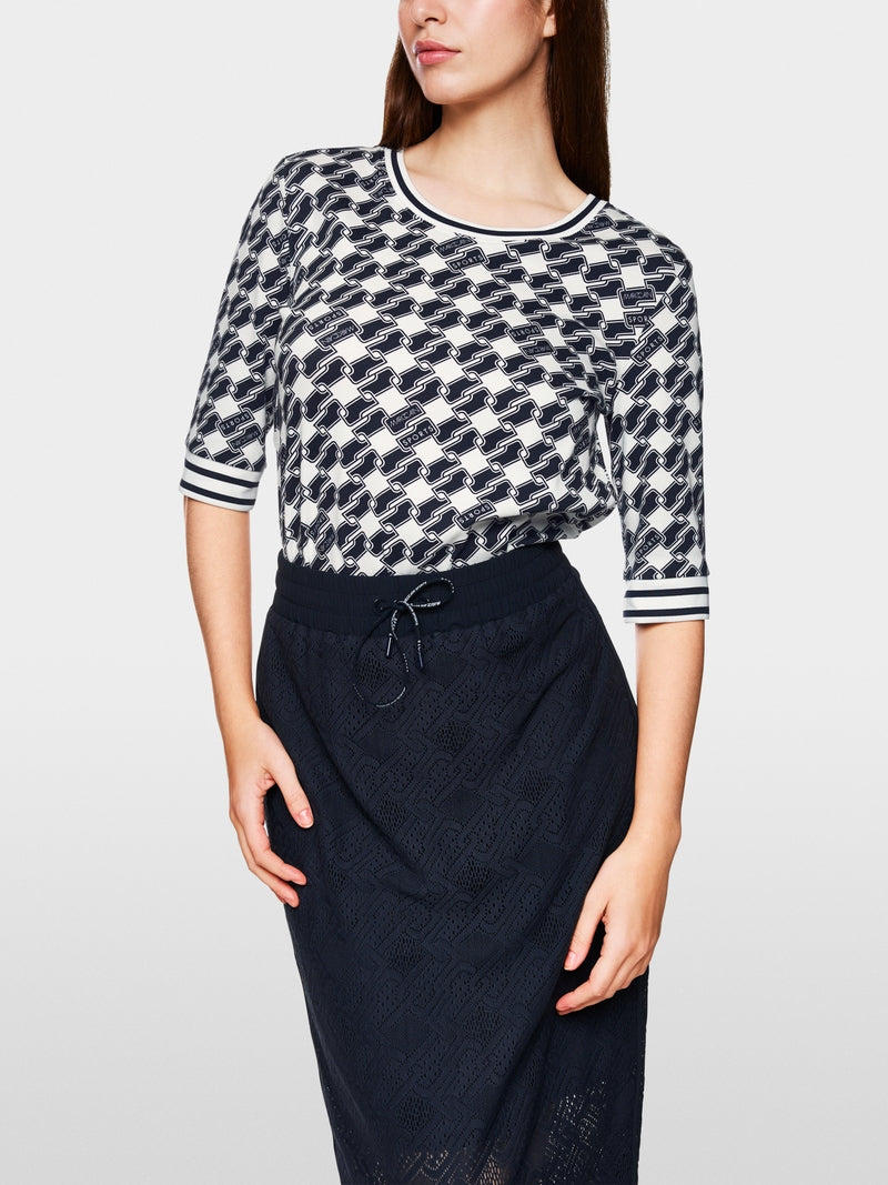 marc cain navy t-shirt stocked at macbees irealnd