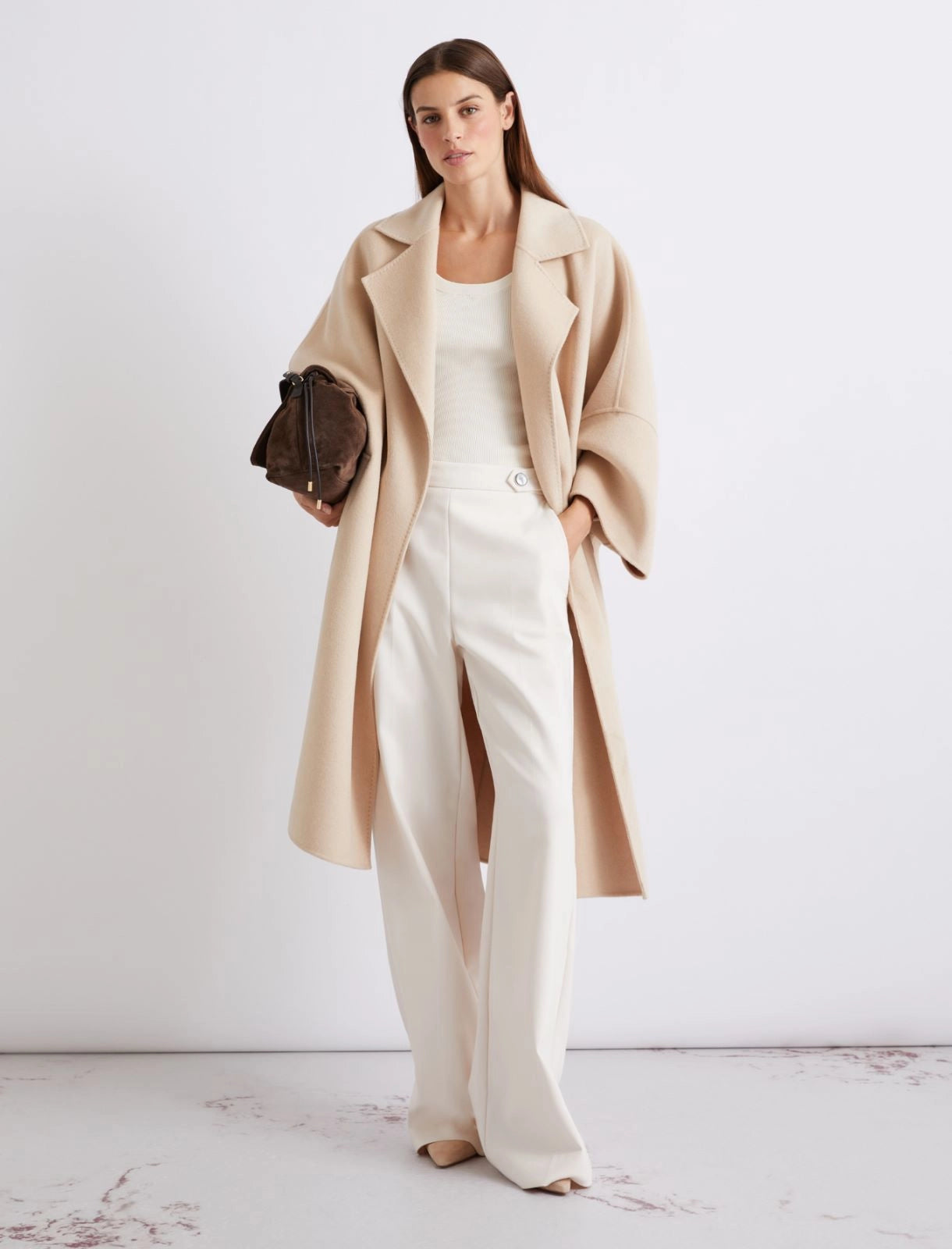 marella cream wide leg trousers 3131066102001 shop macbees killarney ireland 