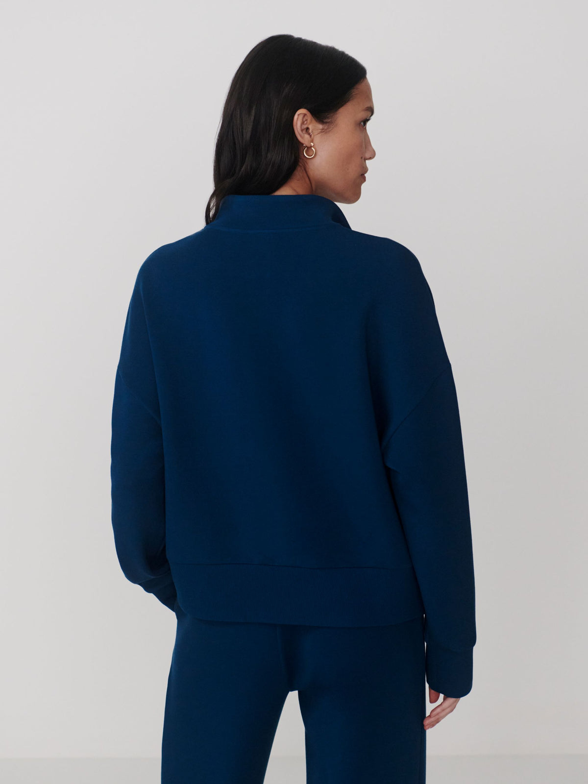 VARLEY BLUE MAVIS MOCK NECK SWEATSHIRT 226