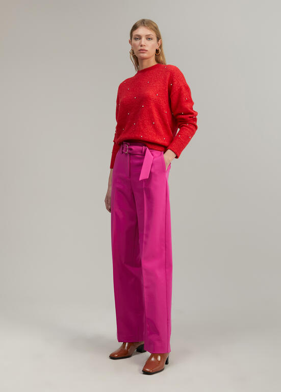 LOLA CASADEMUNT WIDE LEG TROUSERS 2414005 224