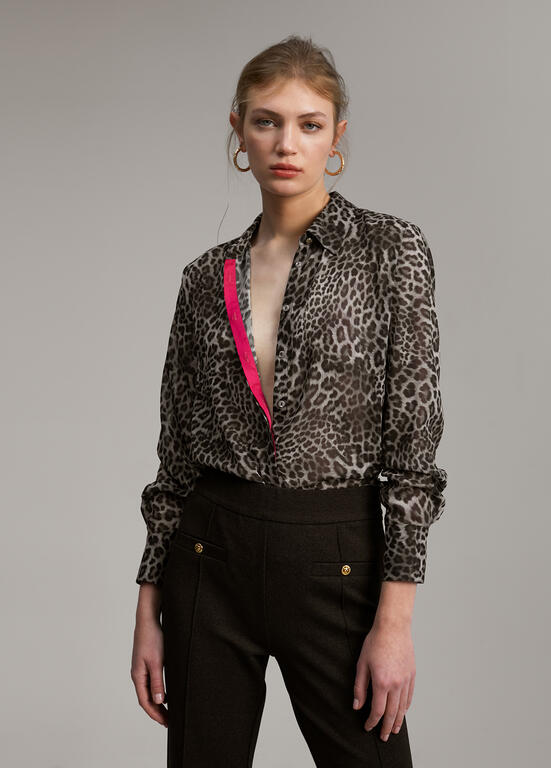 LOLA CASADEMUNT ANIMAL PRINT BLOUSE 2415006 224