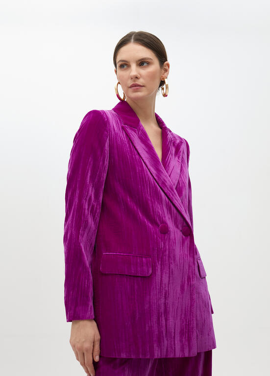LOLA CASADEMUNT PINK VELVET BLAZER 2502009 225