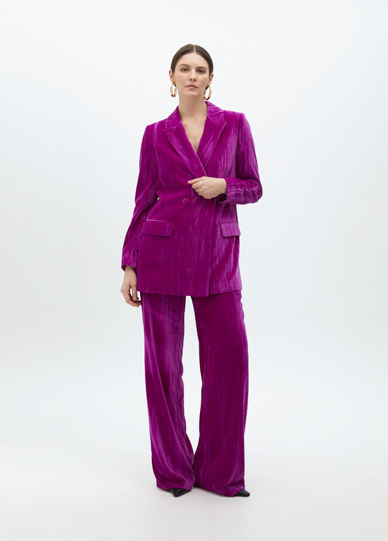 LOLA CASADEMUNT PINK VELVET BLAZER 2502009 225