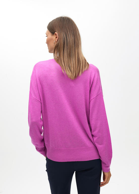 LOLA CASADEMUNT PINK V-NECK KNIT 2511014 225