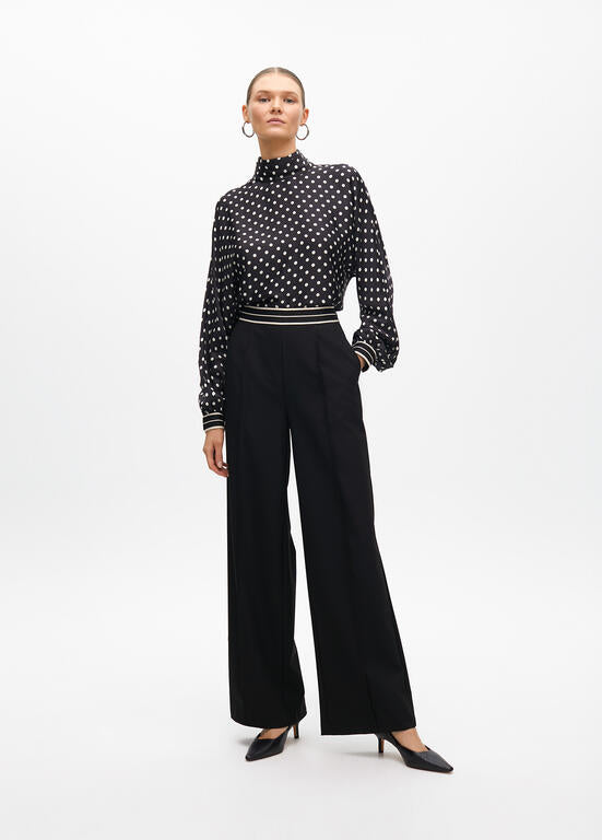 LOLA CASADEMUNT BLACK WIDE LEG TROUSERS 2514019 225
