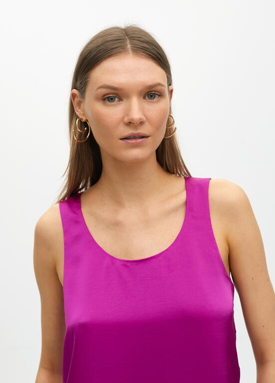 LOLA CASADEMUNT PINK SATIN CAMI TOP 2515008 225