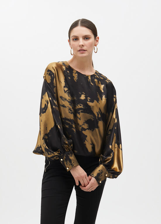 LOLA CASADEMUNT GOLD OVERSIZED TOP 2515021 225