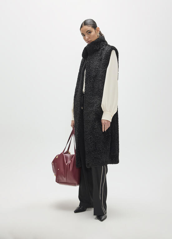 LOLA CASADEMUNT MAITE BLACK GILET MF2601008 226