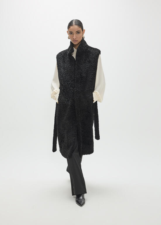 LOLA CASADEMUNT MAITE BLACK GILET MF2601008 226