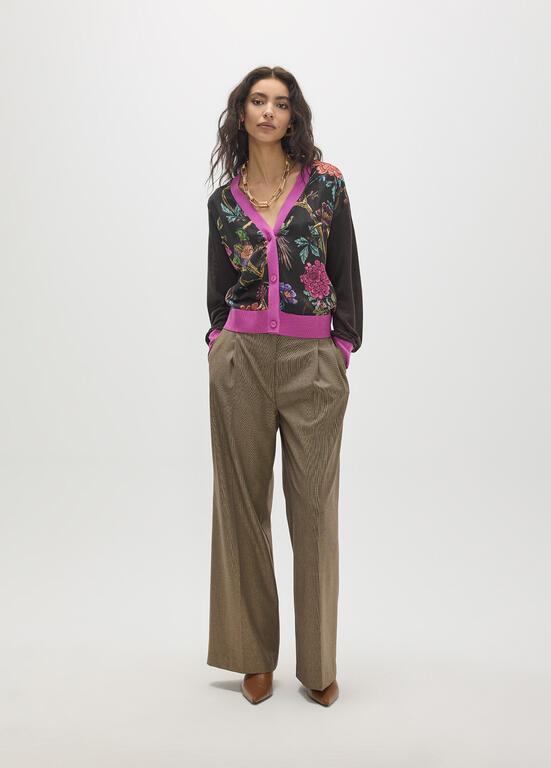 LOLA CASADEMUNT MAITE BLACK FLORAL KNIT MF2611023 226