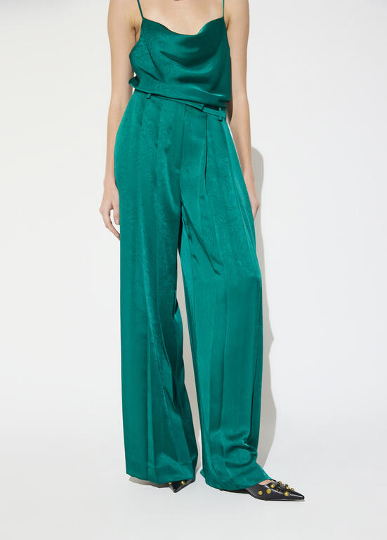LOLA CASADEMUNT MAITE GREEN TROUSERS MF2614006 226