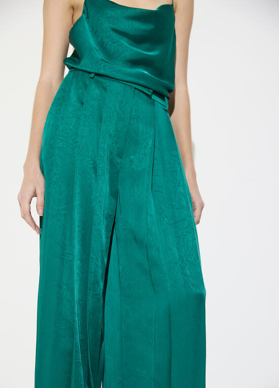 LOLA CASADEMUNT MAITE GREEN TROUSERS MF2614006 226
