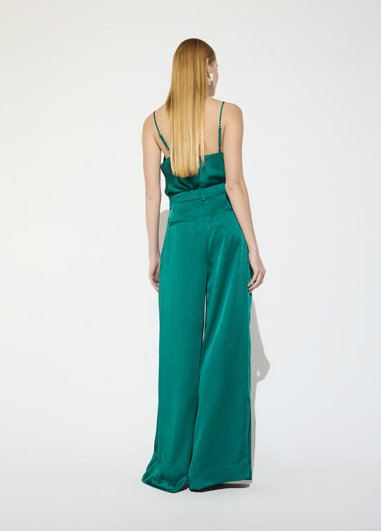 LOLA CASADEMUNT MAITE GREEN TROUSERS MF2614006 226