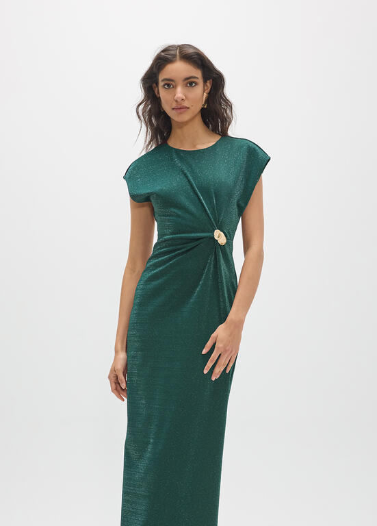 LOLA CASADEMUNT MAITE GREEN DRESS MF2616007 226