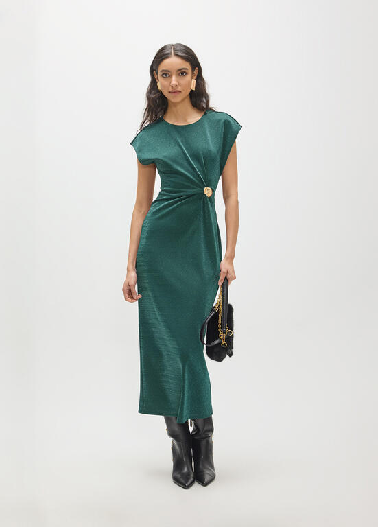LOLA CASADEMUNT MAITE GREEN DRESS MF2616007 226