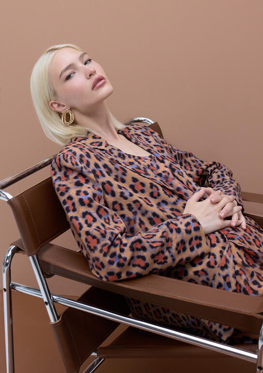 LOLA CASADEMUNT MITE ANIMAL  ANIMAL PRINT JACKET MS2602005 126