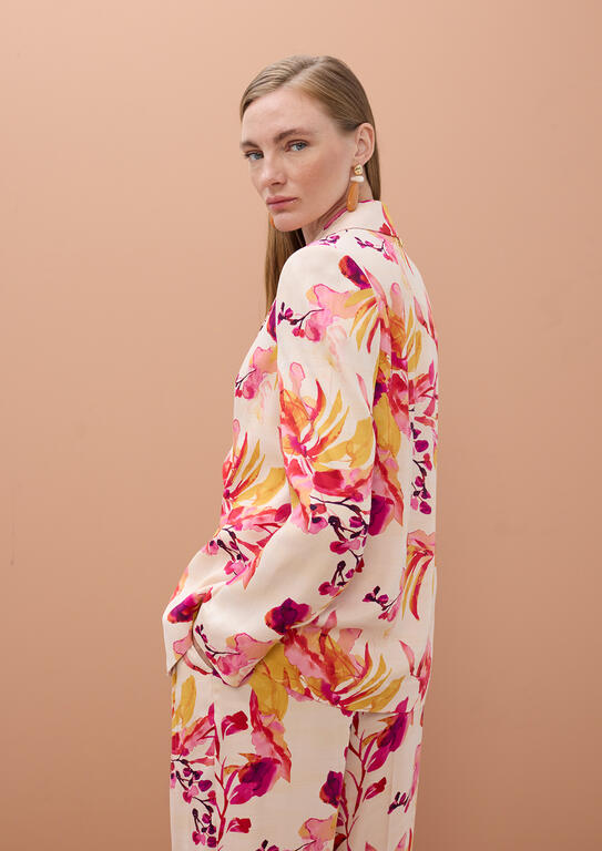 LOLA CASADEMUNT MITE PINK PRINTED BLAZER MS2602012 126