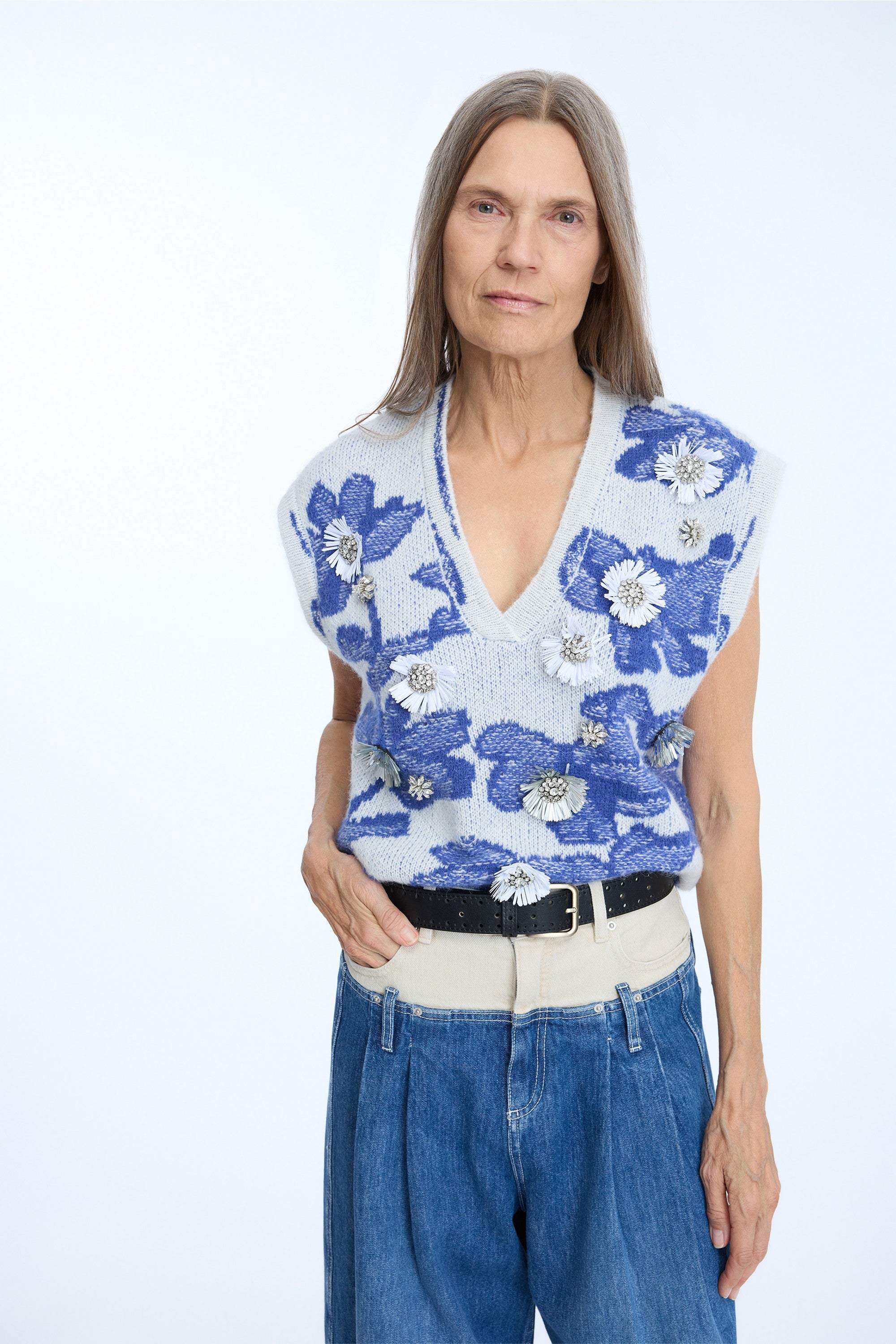 munthe knitted sweater vest stocked at macbees ireland 