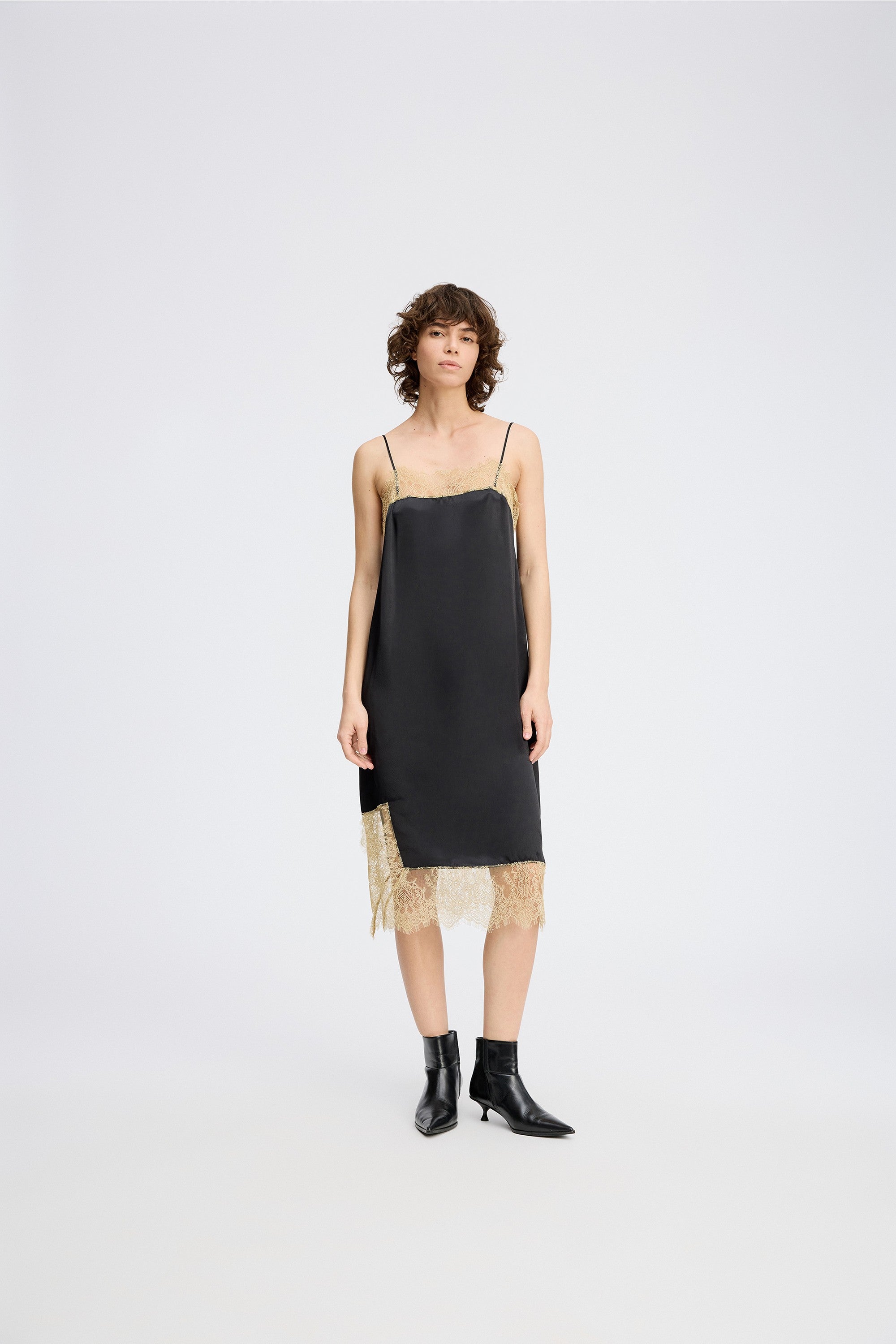 munthe rocco black slip dresss stocked at  macbees ireland. 