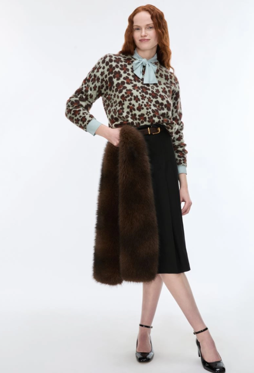 IBLUES BROWN PRINT KNIT IBLPAPILLA 226