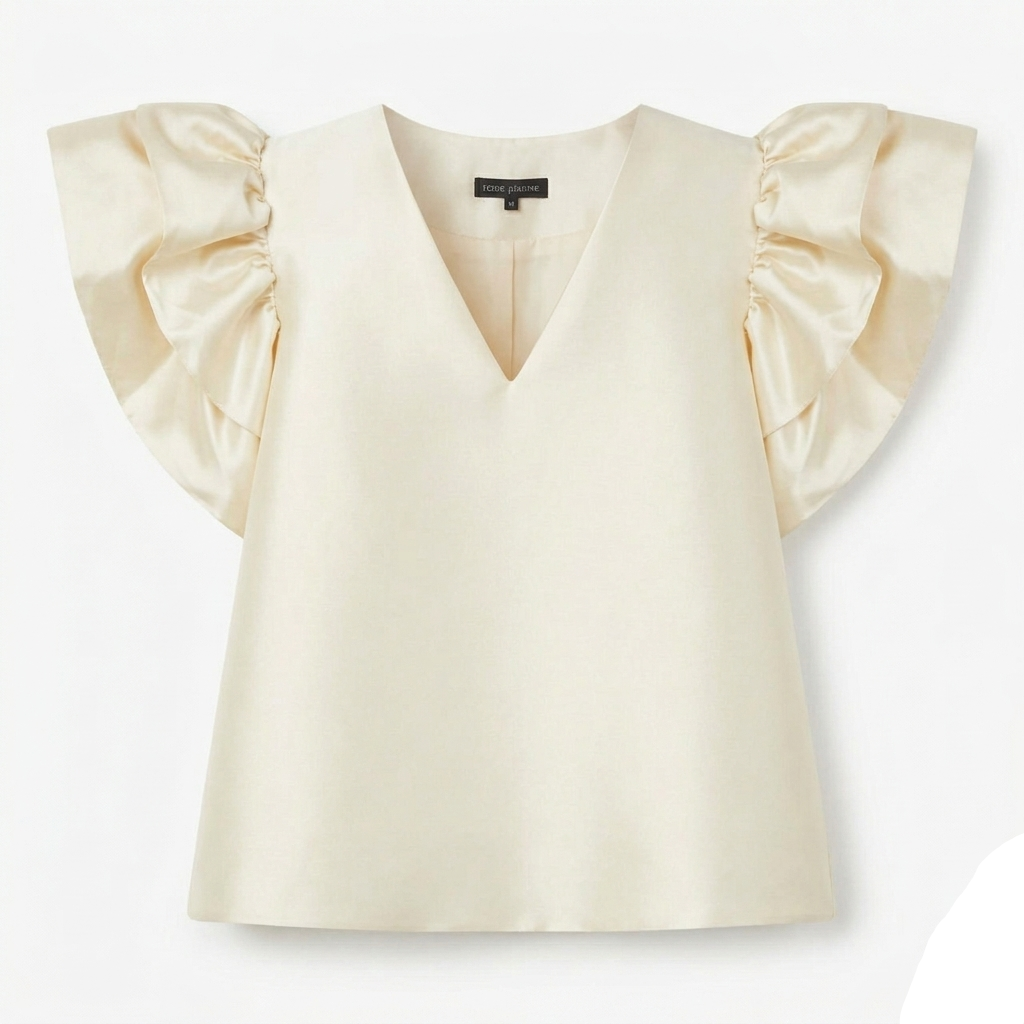 roisin linanne  willa top in cream stocked at macbees ireland 