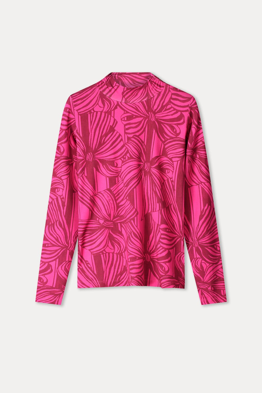 POM PINK PRINTED MESH TOP 9785 226
