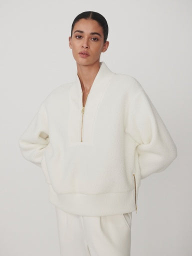 VARLEY CREAM MUMFORD HALF ZIP FLEECE 226