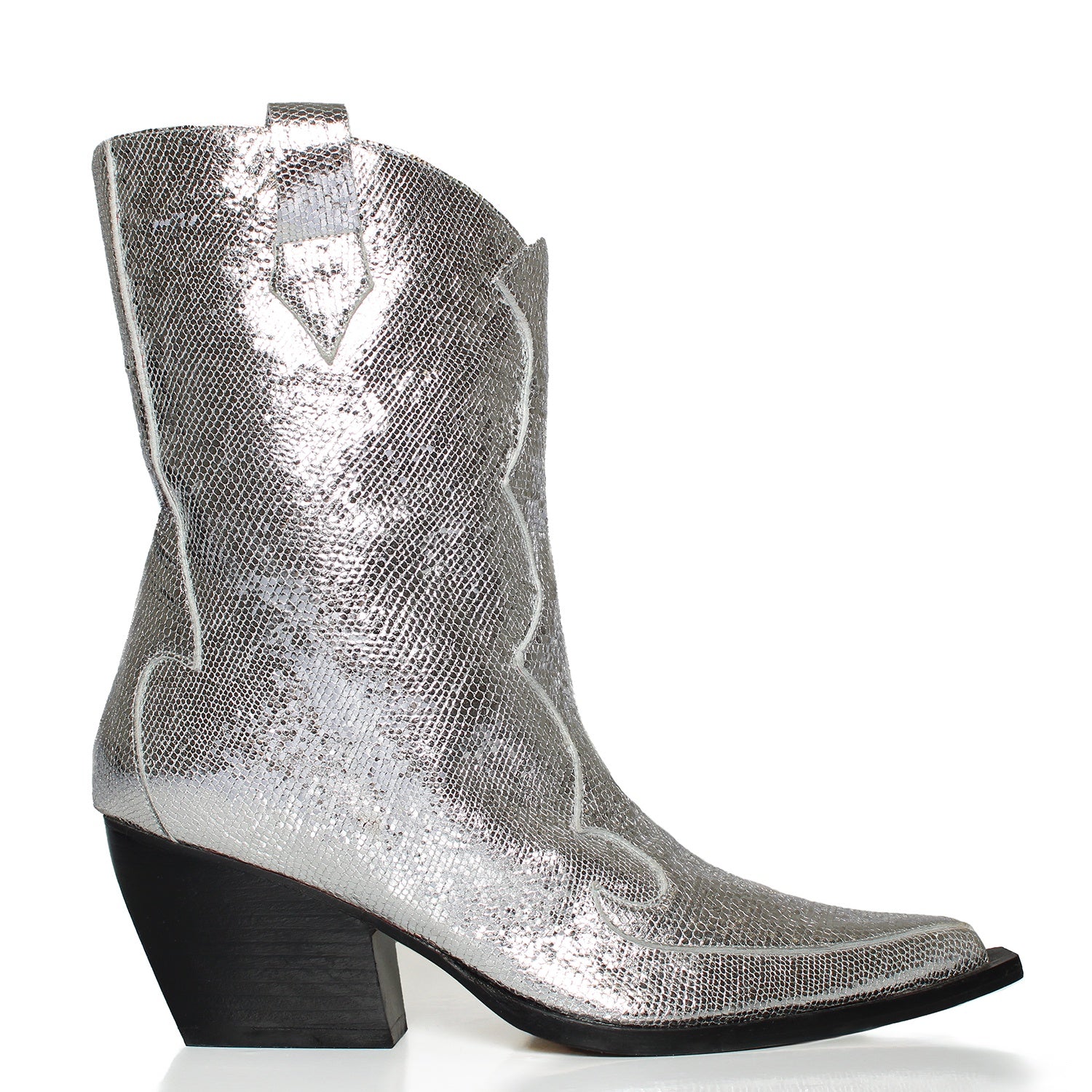 terry dehavilland dallas silver cowboy boot stocked at macbees ireland 