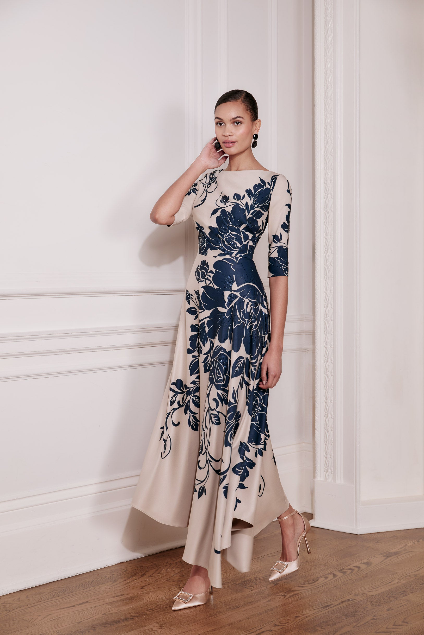 JOHN CHARLES NAVY ALINE DRESS 6672 225