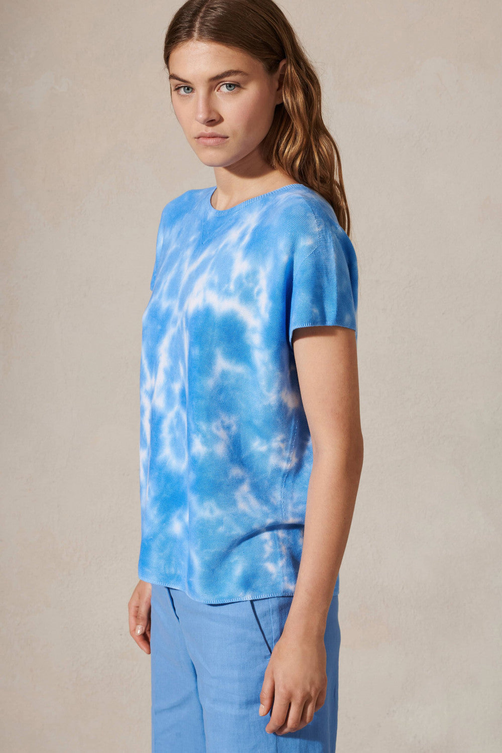 Luisa Cerano Tie Dye Knit T-shirt 158096 k