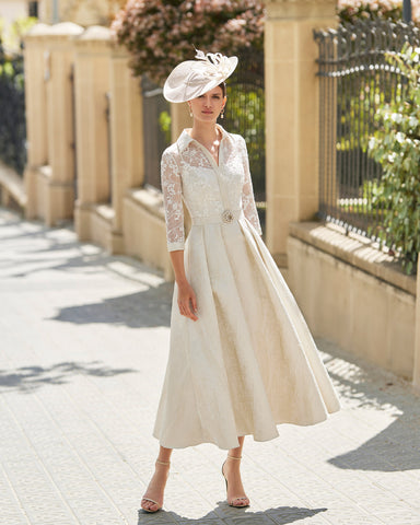 Rosa Clara Couture Club Ivory A-line Shirt Dress 5G1D4 122